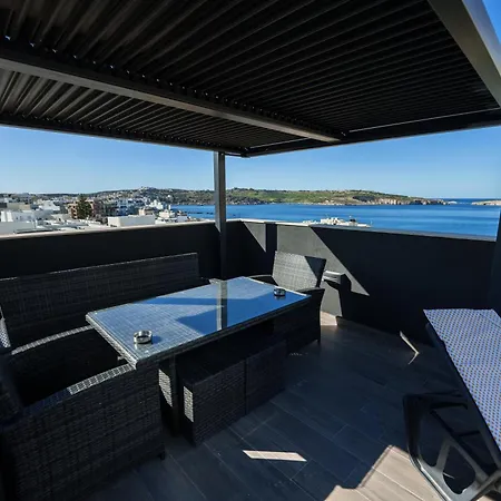 Moonlit Terrace Escape * St. Paul's Bay