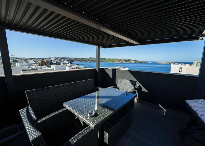 Moonlit Terrace Escape St. Paul's Bay